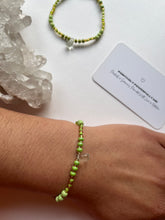 Load image into Gallery viewer, Green Amethyst Drop Bracelet
