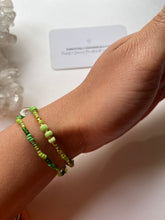 Load image into Gallery viewer, Prasiolite X Nazar Transmustation Bracelet Duo