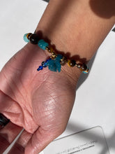 Load image into Gallery viewer, Tigers eye X Nazar Speak Your Truth Charm Bracelet