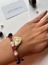 Load image into Gallery viewer, Feeling Safe, Buddha Charm, Garnet X Pearl Bracelet