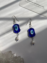 Load image into Gallery viewer, Nazar X Pearl Teardrop Earrings