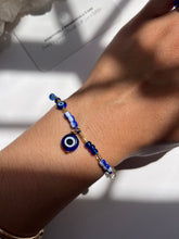 Load image into Gallery viewer, Nazar X Herkimer Diamond Protective Amulet Charm Bracelet