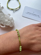 Load image into Gallery viewer, Green Amethyst Drop Bracelet