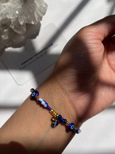 Load image into Gallery viewer, Nazar X Herkimer Diamond Protective Amulet Charm Bracelet