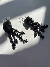 Load image into Gallery viewer, Black Tourmaline Waterfall Earrings