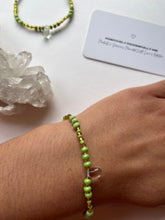 Load image into Gallery viewer, Green Amethyst Drop Bracelet

