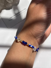 Load image into Gallery viewer, Nazar X Herkimer Diamond Protective Amulet Charm Bracelet
