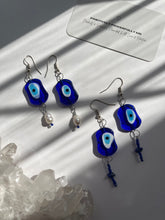 Load image into Gallery viewer, Nazar X Pearl Teardrop Earrings
