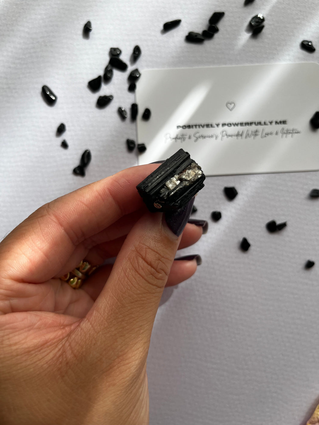 Black Tourmaline X Mica Pendant Necklace