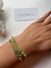 Load image into Gallery viewer, Prasiolite X Nazar Transmustation Bracelet Duo
