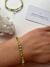 Load image into Gallery viewer, Green Amethyst Drop Bracelet
