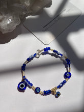Load image into Gallery viewer, Nazar X Herkimer Diamond Protective Amulet Charm Bracelet
