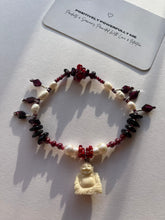 Load image into Gallery viewer, Feeling Safe, Buddha Charm, Garnet X Pearl Bracelet
