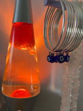 Load image into Gallery viewer, Signature Silver Nazar Charm Hoops
