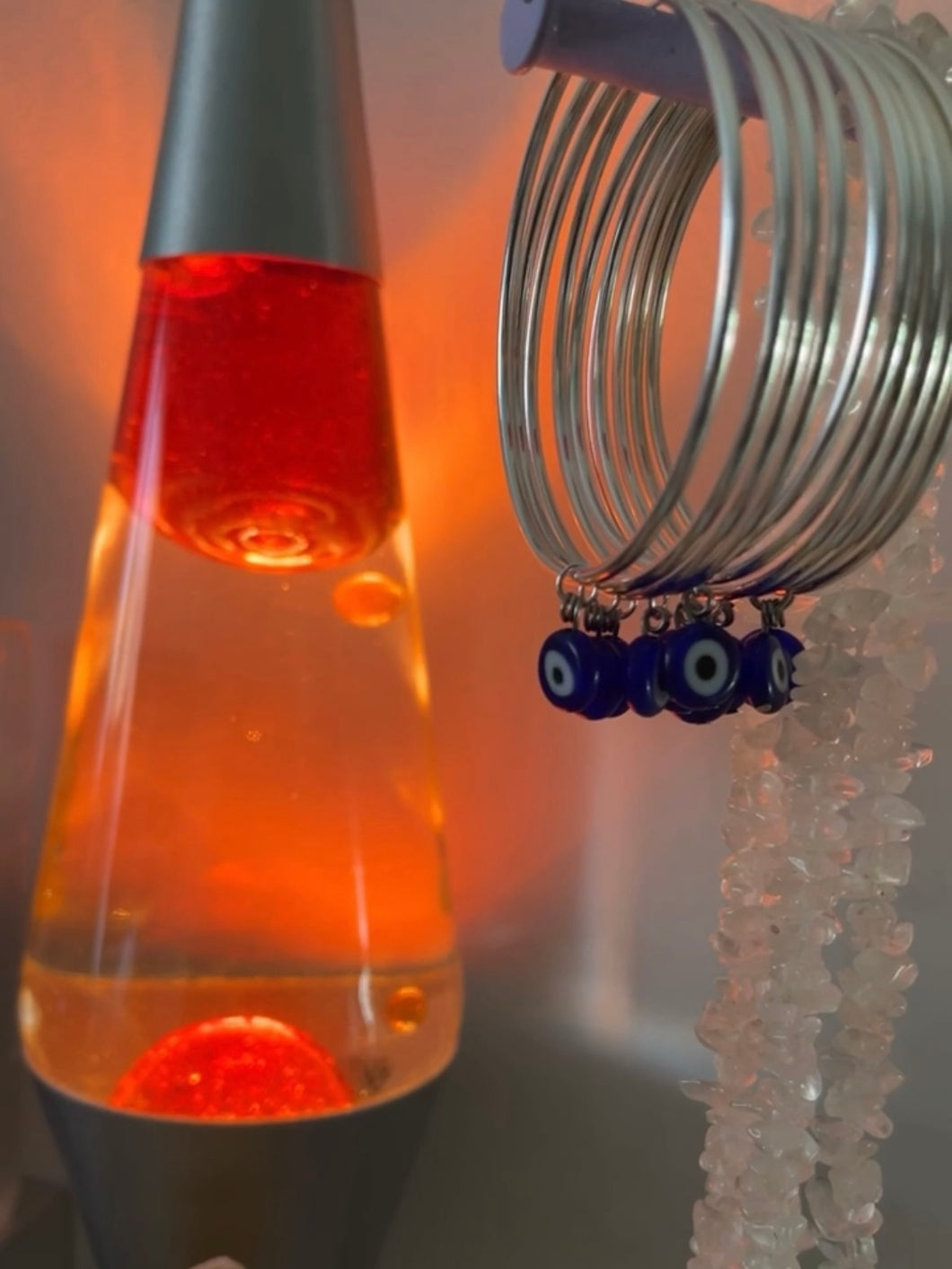 Signature Silver Nazar Charm Hoops