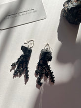 Load image into Gallery viewer, Black Tourmaline Waterfall Earrings
