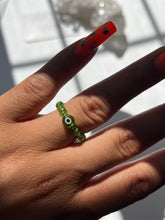 Load image into Gallery viewer, Green Nazar Ring
