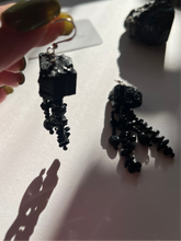 Load image into Gallery viewer, Black Tourmaline Waterfall Earrings
