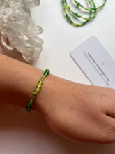 Load image into Gallery viewer, Green nazar charm bracelet
