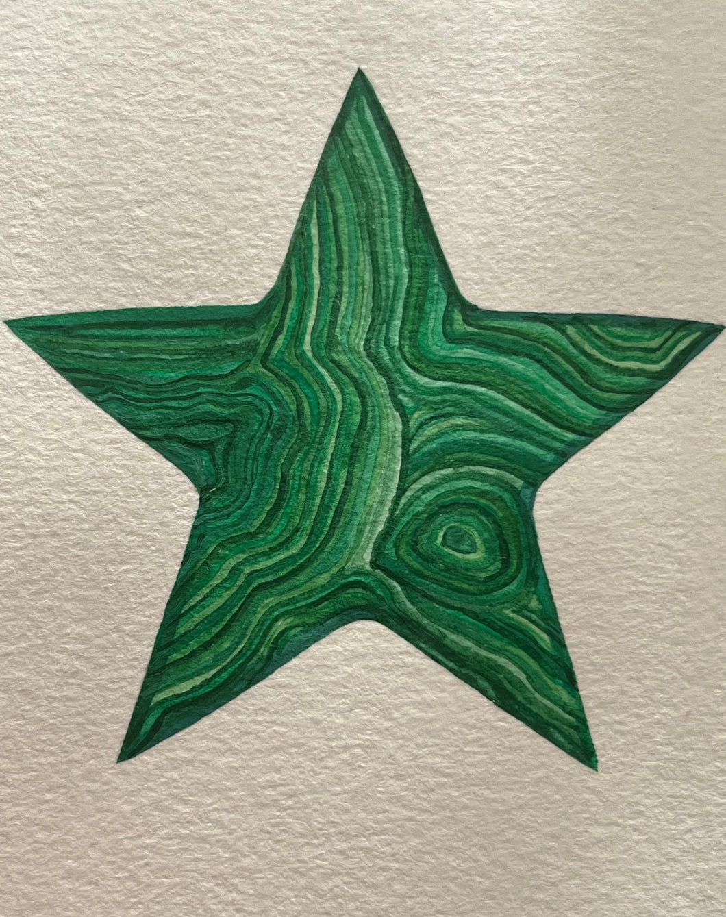 Malachite Star Watercolour Original