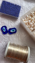 Load image into Gallery viewer, Nazar X Pearl Teardrop Earrings
