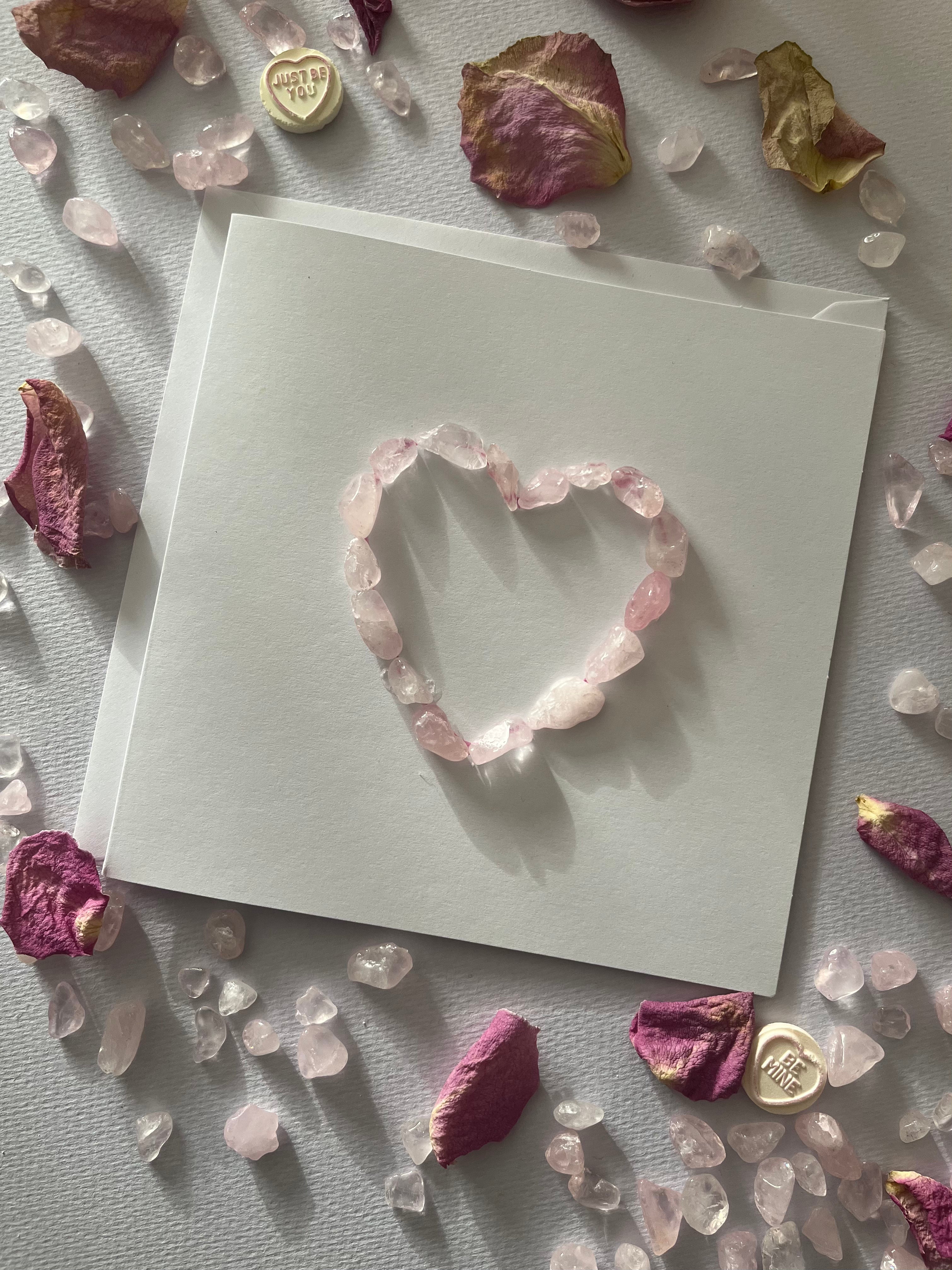 Rose Quartz Greetings Card – Positively Powerfully Me ♡︎
