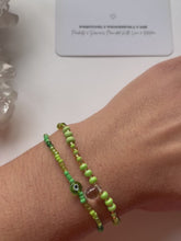 Load and play video in Gallery viewer, Prasiolite X Nazar Transmustation Bracelet Duo
