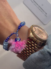 Load and play video in Gallery viewer, Nazar Rose Pom Bracelet
