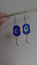 Load and play video in Gallery viewer, Nazar X Pearl Teardrop Earrings
