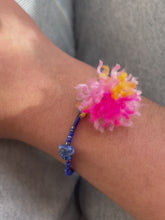 Load and play video in Gallery viewer, Nazar Rose Pom Bracelet
