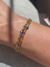 Load and play video in Gallery viewer, Golden Nazar Bracelet Duo | Friendship bracelets
