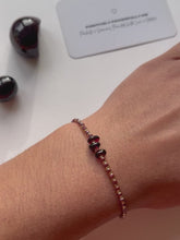 Load and play video in Gallery viewer, Dainty Garnet Bracelet
