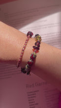 Load and play video in Gallery viewer, Safety Within - Golden Buddha X Garnet Bracelet Duo

